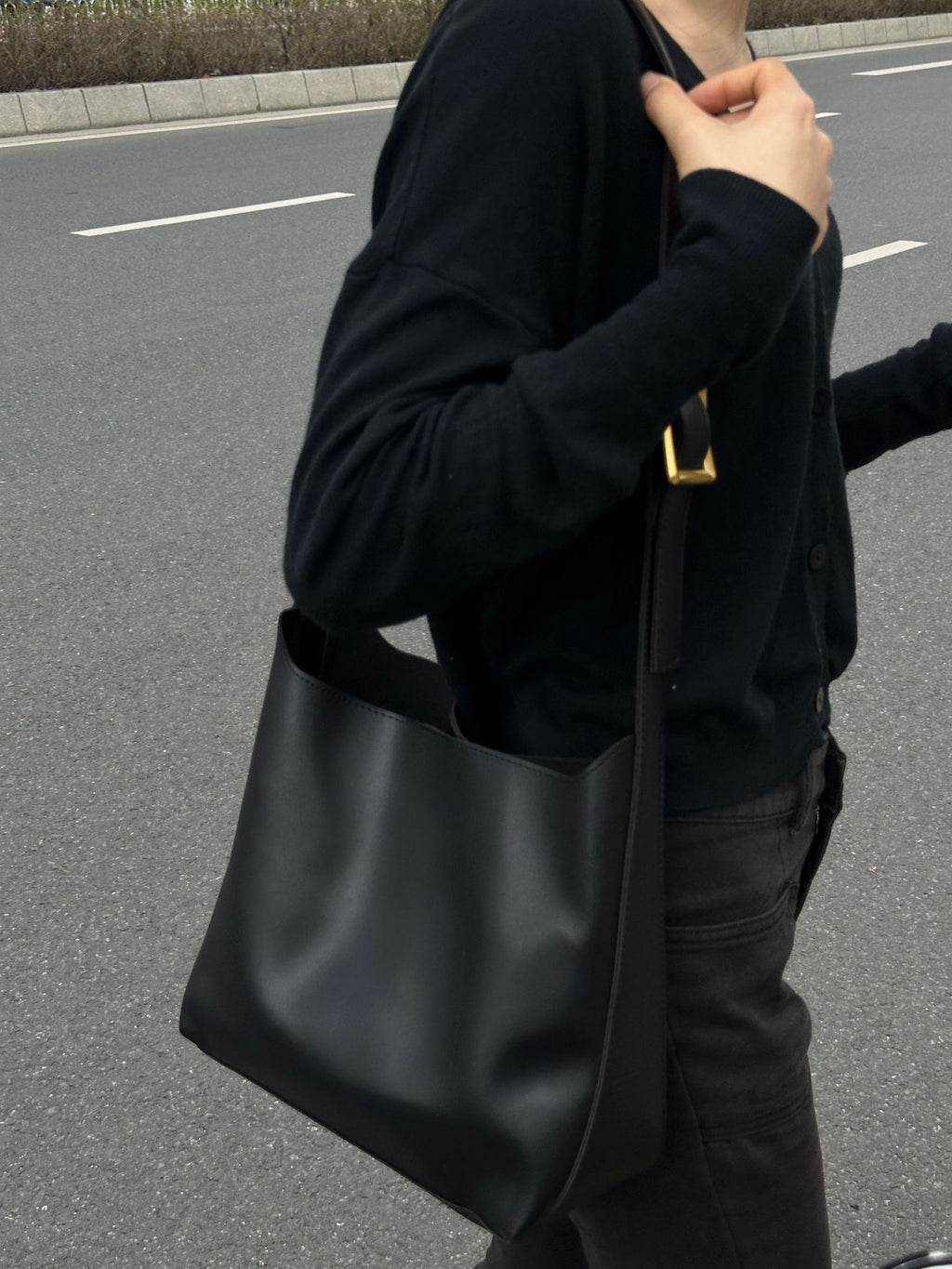 Sac à main seau grande capacité - Ensemble 2 pièces bandoulière