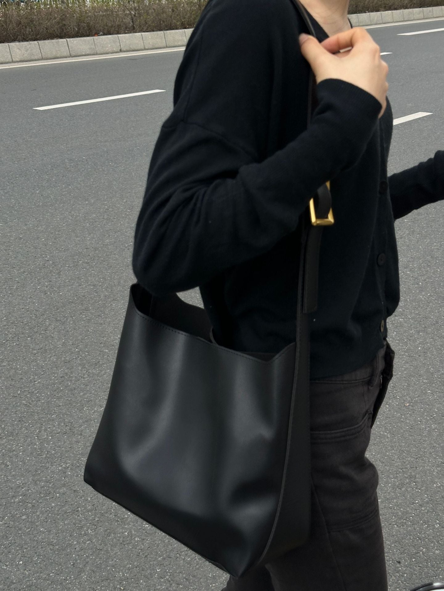 Sac à main seau grande capacité - Ensemble 2 pièces bandoulière