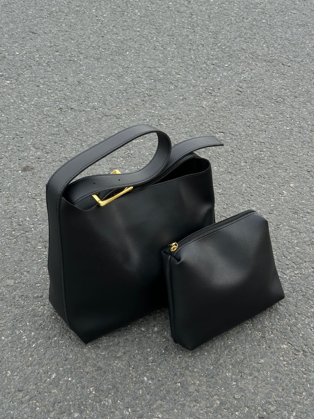 Sac à main seau grande capacité - Ensemble 2 pièces bandoulière
