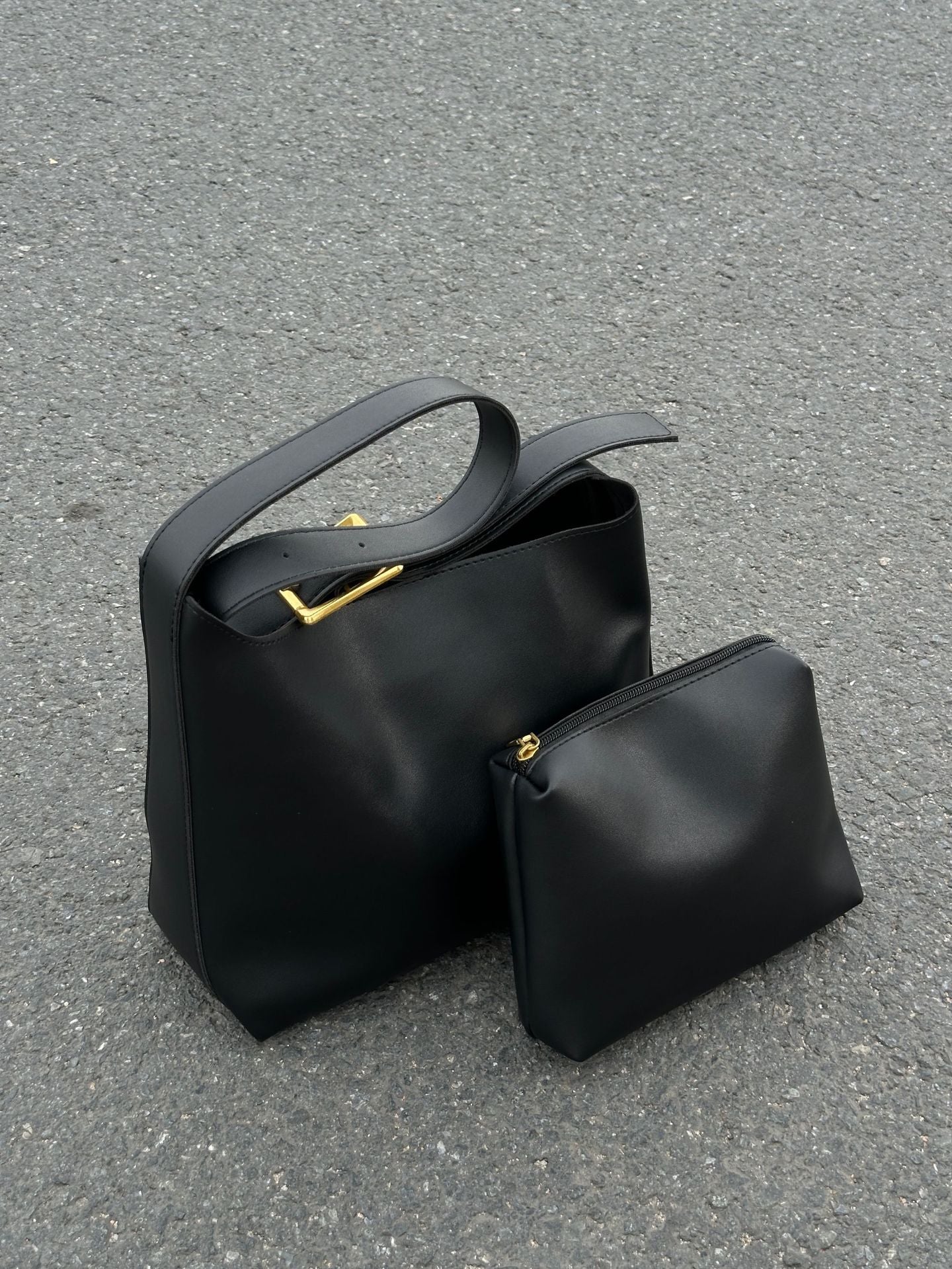 Sac à main seau grande capacité - Ensemble 2 pièces bandoulière