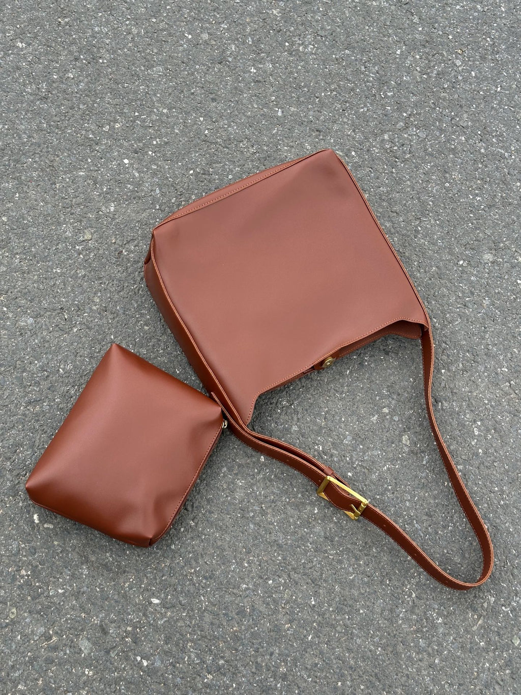 Sac à main seau grande capacité - Ensemble 2 pièces bandoulière