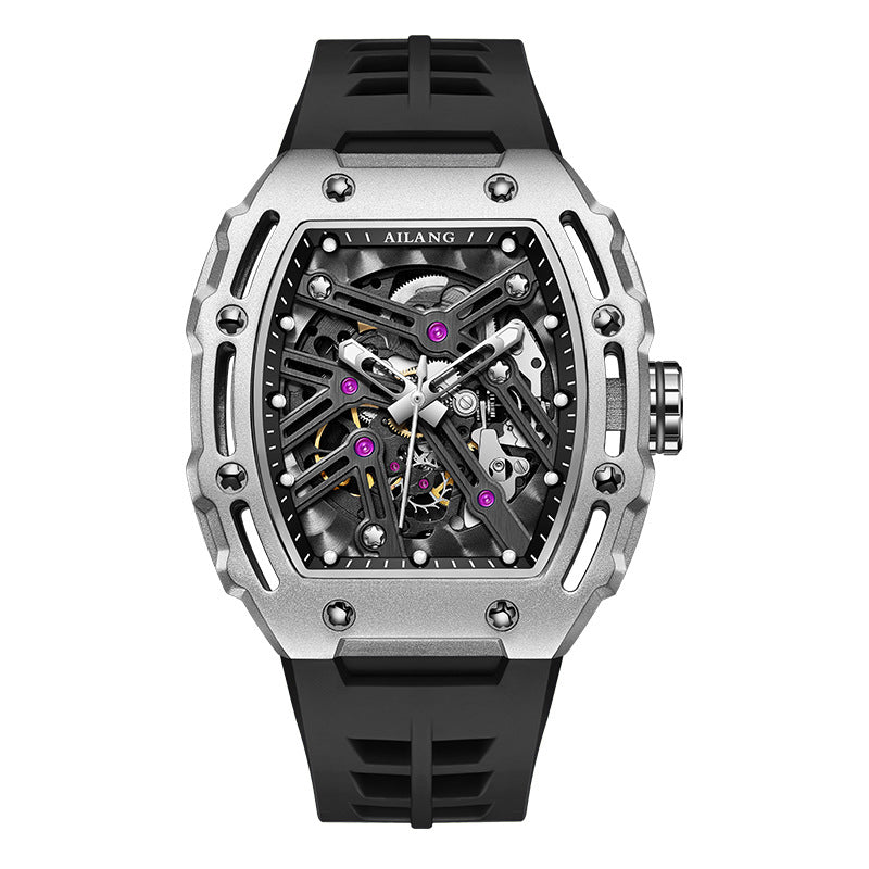 Montre automatique mécanique squelette - Style tonneau Richard