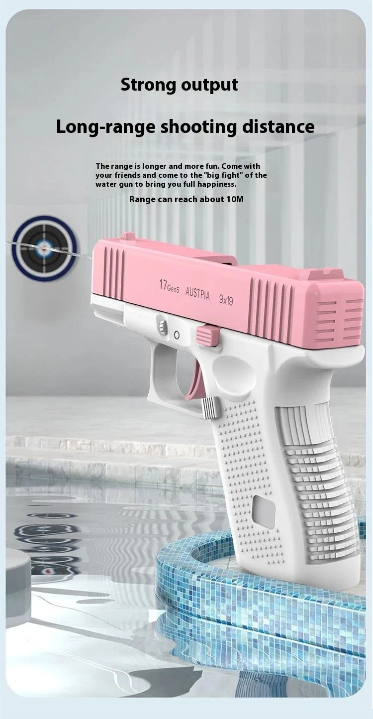 Water Gun Spray New Playful Water Gun Large Capacity Press and Run Mini Pistol Outdoor Water Gun Toy