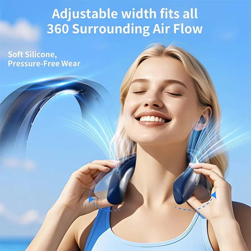 Personal Air Cooler Portable 3-Speed Neck Fan Hands Free Wearable Design Ventilador De Cuello Aire Acondicionado