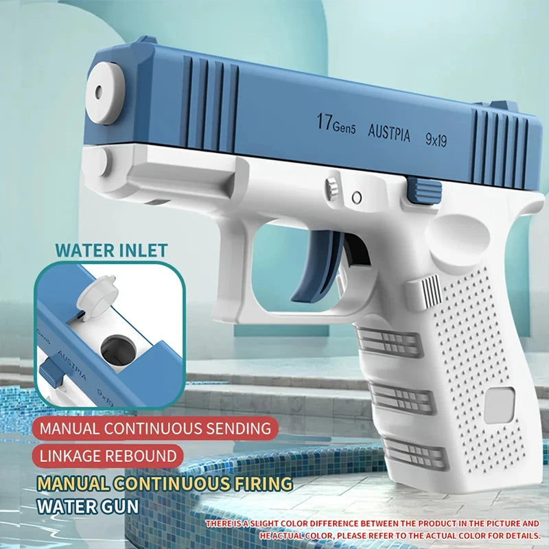 Water Gun Spray New Playful Water Gun Large Capacity Press and Run Mini Pistol Outdoor Water Gun Toy