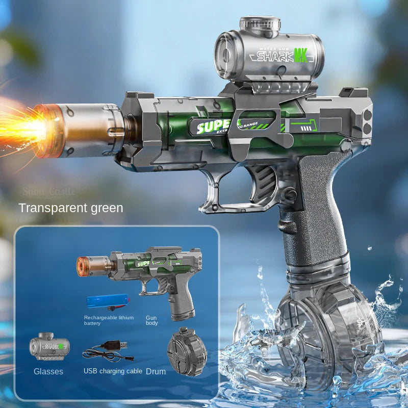 Pistolet à eau électrique lumineux - Effet flamme haute pression