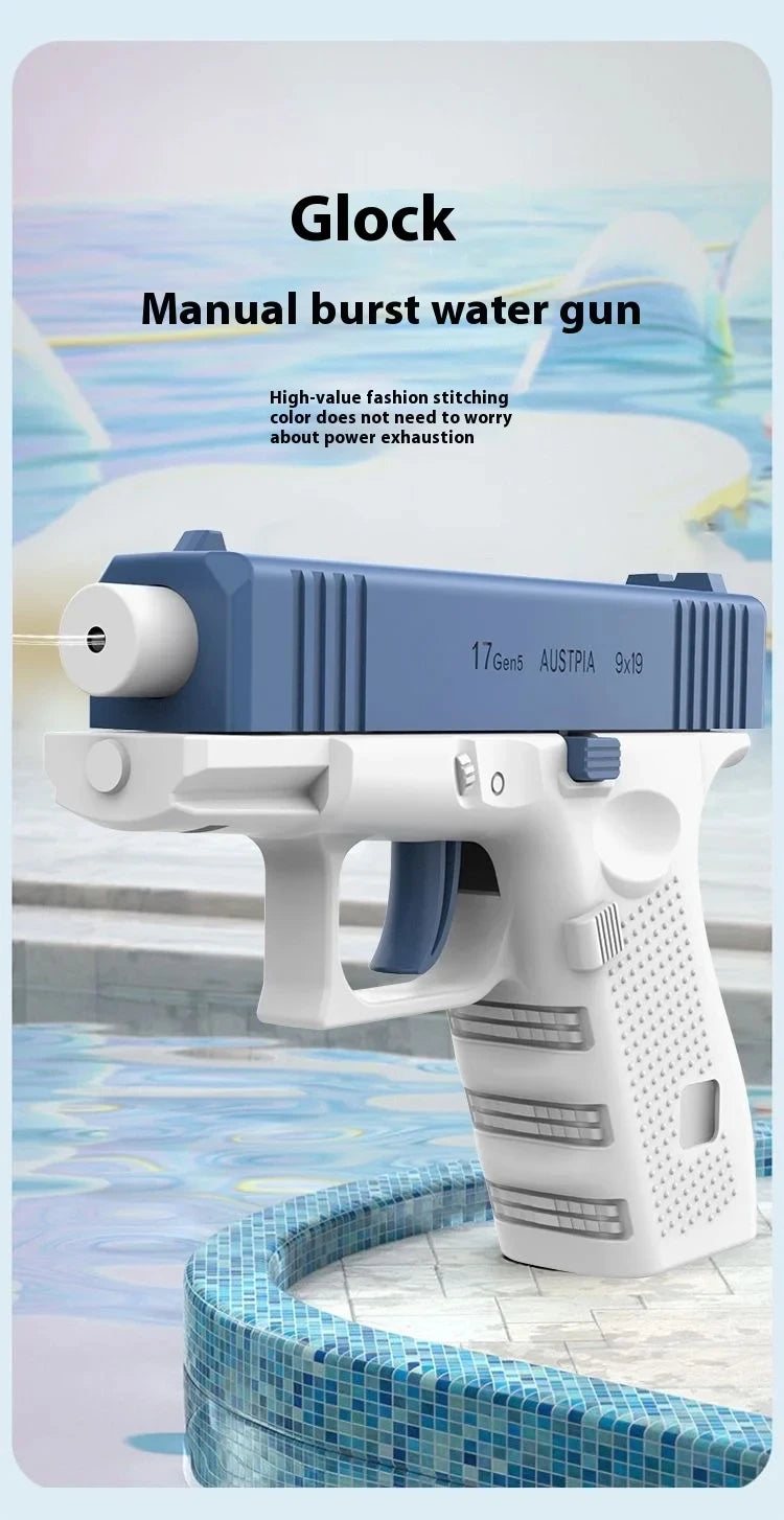 Water Gun Spray New Playful Water Gun Large Capacity Press and Run Mini Pistol Outdoor Water Gun Toy