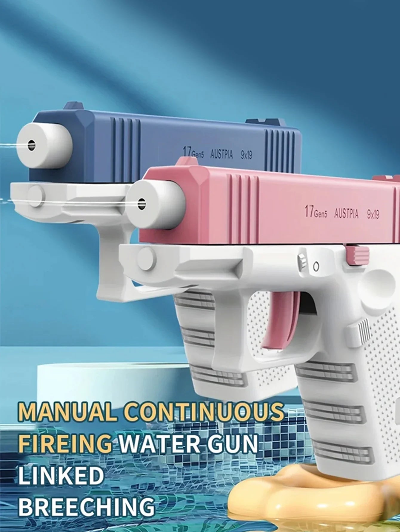 Water Gun Spray New Playful Water Gun Large Capacity Press and Run Mini Pistol Outdoor Water Gun Toy