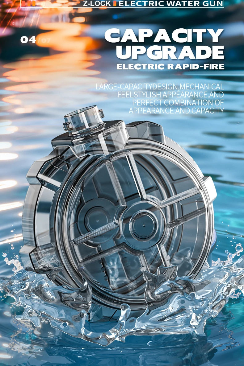 Pistolet à eau électrique lumineux - Effet flamme haute pression