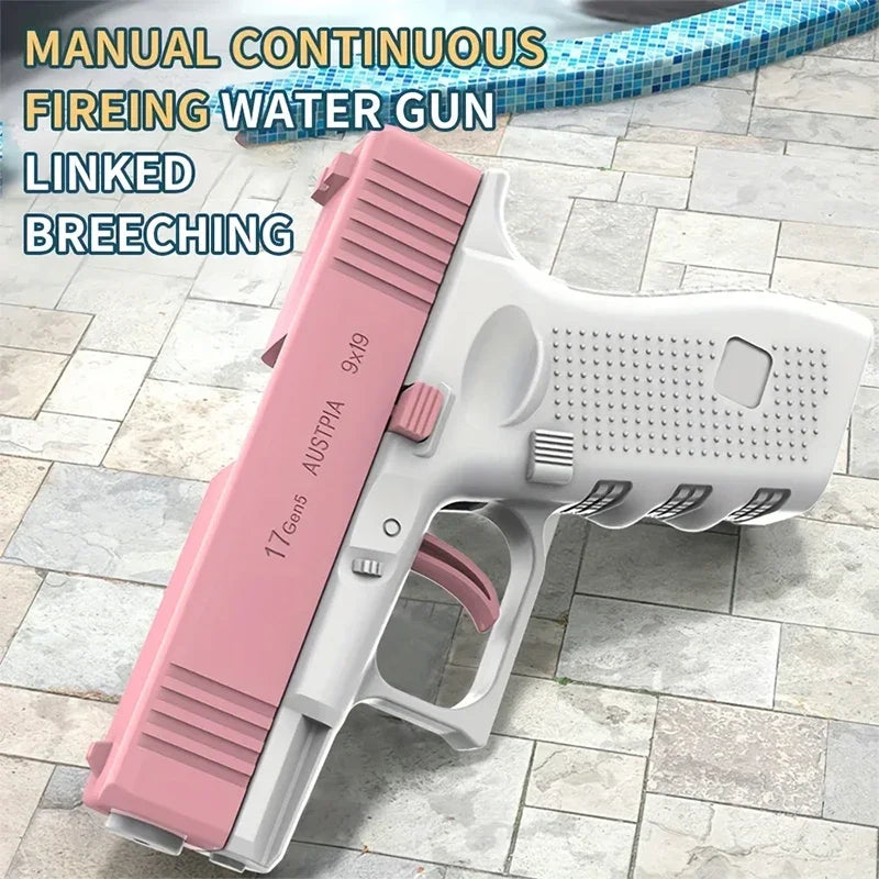 Water Gun Spray New Playful Water Gun Large Capacity Press and Run Mini Pistol Outdoor Water Gun Toy