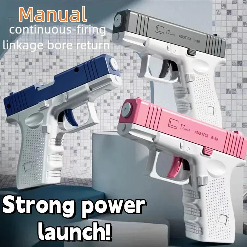 Water Gun Spray New Playful Water Gun Large Capacity Press and Run Mini Pistol Outdoor Water Gun Toy