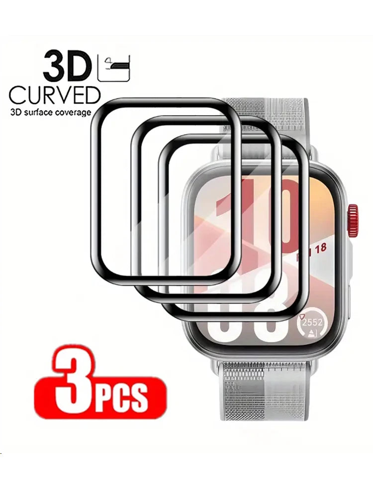 1-3Pcs 9D Curved Film For Huawei Watch fit4 3 Smart Watch Screen Protector Not Glass Full Cover for Huawei Watch Fit 3 4 Pro